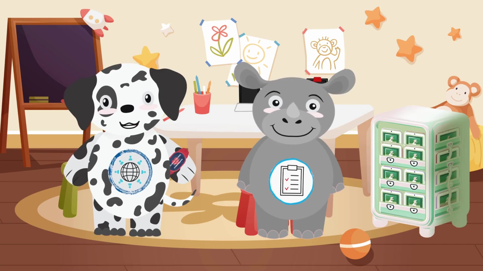 Dilon and Ryan in the iPad care video